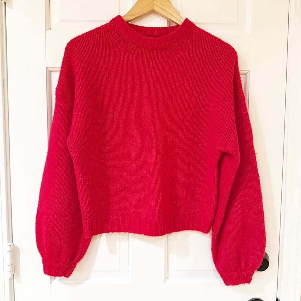 Naadam red oversized wool cashmere sweater XS